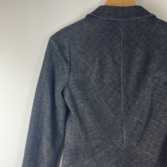 DIANE Von Furstenberg DvF Herringbone Tweed Jacket Georgica Grey Size 2 - Picture 12 of 16